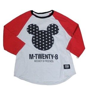 Disney Collection by Neff Women's Star Mickey Logo Baseball Tee Size Small